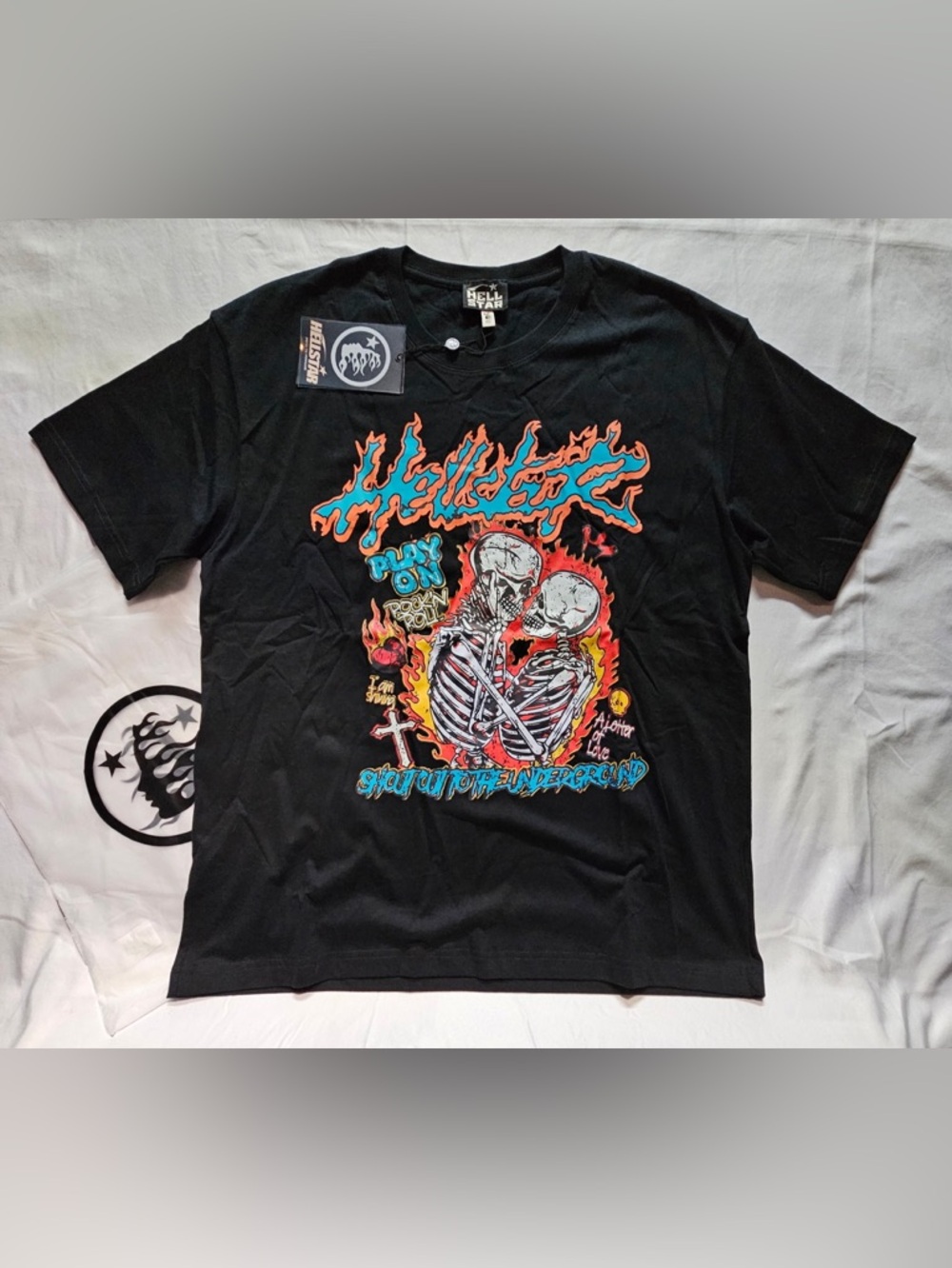 Hellstar Black Graphic Skeleton Tee - Black